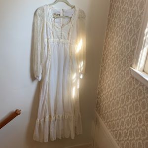 Gunne Sax Wedding Dress Lace Maxi